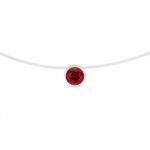 Collier rubis nylon or blanc