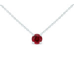 Pendentif solitaire rubis 4 griffes