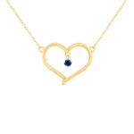 Collier saphir coeur