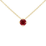 Pendentif solitaire rubis 4 griffes