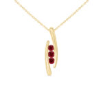 Collier trilogie rubis