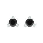 Boucles d'oreilles diamant noir