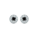 Boucles d'oreilles diamant noir