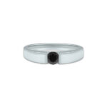 Bague diamant noir