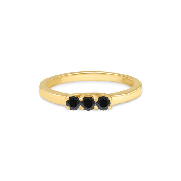 Bague trilogie diamant noir